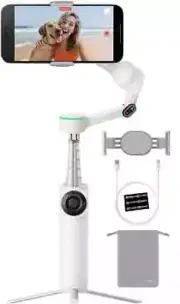 Insta360 Flow 2 Pro White AI Smartphone Selfie Stick Tripod Stabilizer Tracking