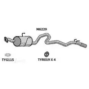 Redback Mufflers Bolt-On to suit Toyota Hiace Rzh113 >90 RM - M6229