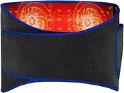 Red Light Therapy Belt for Body: Infrared Heating Vibration Massage Wrap Pad for Waist, Shoulder, Belly Pain Relief, Portable Relaxation Device for Home, Women & Men (Blue Black)