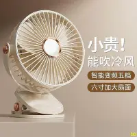 在飛比找Yahoo!奇摩拍賣優惠-CICI百貨商城夾子小風扇大風力超靜音夾式電風扇typec接