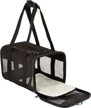 Amazon Black Mesh Soft Sided Pet Travel Tote Carrier SMALL Bag Cat/Dog Read PLZ