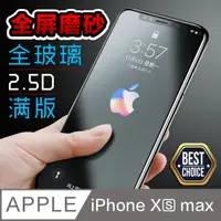 在飛比找PChome24h購物優惠-iPhone Xs/X 2.5D霧面磨砂 鋼化玻璃膜