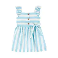 在飛比找momo購物網優惠-【Carter’s】夏日藍白條紋洋裝(原廠公司貨)