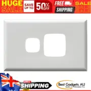 Excel Switch & Powerpoint Cover Plates Single Power Outlet, White