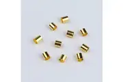 100pcs 2mm Yellow Gold Jewellery Crimps Tube Beads Findings Earrings Making Kit