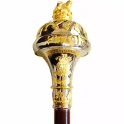 Custom Made Drum Major Mace Stave Ceremonial Mace With Battle Honors With Logo
