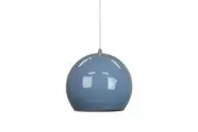 Itzel Modern Spherical Cord Drop Metal Pendant Light Lamp - Pigeon Blue.