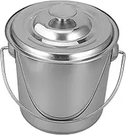 CIYODO Stainless Steel Storage Bucket with Lid Versatile Food Storage Container for Rice Water and More Stainless Steel Portable Design for Home and Commercial