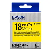 在飛比找momo購物網優惠-【EPSON】標籤帶 產業用耐久型 黃底黑字/18mm(LK