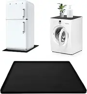 Refrigerator Mat, 23.62x23.62 Inch Mini Fridge Silicone Mat with Raised Edge Washable Under Fridge Drip Pan Multifunctional Refrigerator Floor Protector Freezer Mat Pads Prevent Water Leaks