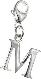 [Designer Inspirations Boutique] A to Z Initial Letter Alphabet Sterling Silver Clip-On Charms - Fit for Thomas Sabo Style Charm Bracelets - Letter Jewellery