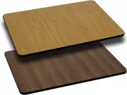 24'' X 42'' Restaurant Table Top with Natural or Walnut Reversible Laminate Top