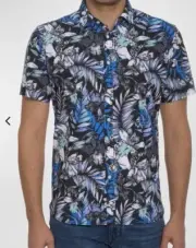 Robert Graham Farrel Short Sleeve Button Up Multicolor Size Large $ 198