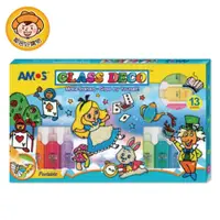 在飛比找蝦皮商城優惠-韓國AMOS 13色玻璃彩繪膠22ml 兒童 創意 親子