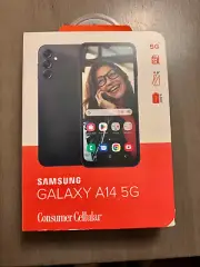 Brand New Samsung Galaxy A14 5G - 64 GB - Black (Consumer Cellular) NIB