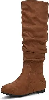 [JEOSSY] Women's 40 Slouch Boots Knee High Tall Slouchy Boot Flat Wide Mid Calf Boots