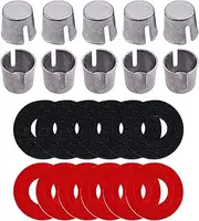10 Piece Battery Post Terminal Shims, Ampper Lead Terminal Shim Caps with 12 Piece Washers for Top Post Battery Post Ends Repair
