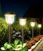 SUPER BRIGHT 10 Pack Solar Lights Outdoor IP65 Waterproof,HIGH-POWER LED Sola...