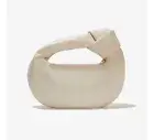 Melie Bianco Alexandra Top Handle Bag Cream NWOT Vegan Leather Knot Hobo Purse