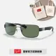 【RayBan 雷朋】雙槓太陽眼鏡(RB3522-004/71 64mm)