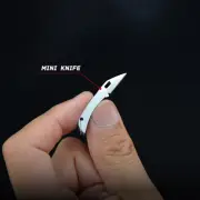New Mini Stainless Steel Blade Knife Handmade Key Chain Pocket Folding Knife Out