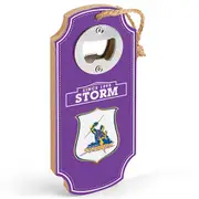 Melbourne Storm NRL Heritage First 18 Bottle Opener Wall Plaque Sign with Hanging Rope
