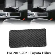 Console Storage Panel Cover Carbon Fiber Trim Black For 2015-2021 Toyota Hilux (for: Toyota)