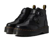 Dr. Martens Z62120 Womens Black Leather Devon Flower Platform Bootie Size US 7 M