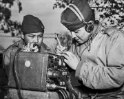 8x10 Photo of the Famous Navajo Code Talkers relaying a message in World War II.