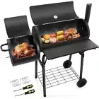 [NEW] Summer Outdoor BBQ Grill, Barrel Charcoal Grill with Offset Smoker