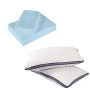 Royal Comfort 4 Piece Sheet Set & 2 Air Mesh Pillows Double Sky Blue