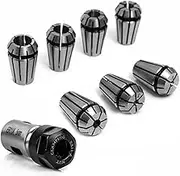 Labymos 7PCS ER11 1-7mm Spring Collets Set with 5mm Motor Shaft Holder Extension Rod for Engraving Milling Drilling