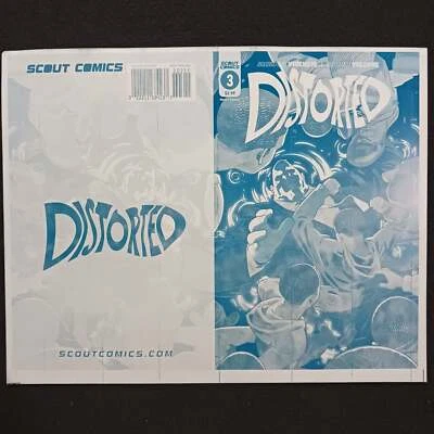 Distorted #3 - Cover - Cyan - Comic Printer Plate - PRESSWORKS - Gabriele Falzon