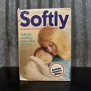 SOFTLY Laundry Washing Powder 1Lb Vintage Packaging Box With Contents Full