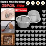 20PCS Cigarette Tobacco Smoking Pipe Metal Filter Screen Steel Mesh Concave Bowl