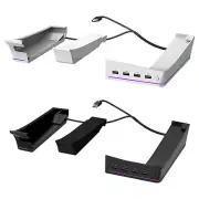 ABS Host Horizontal Storage Stand Portable Stand with 4 USB Ports for PS5 Slim
