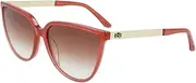 [Calvin Klein] Men's CK21706S Square Sunglasses, Milky Persimmon, 58