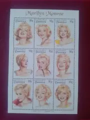 SELLOS DOMINICA MNH 1997 HOJITA MARILYN MONROE