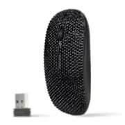 Luxury Bling Dazzling Rechargeable 2.4G Wireless Mouse Covered with Crystal D...