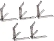 ABOOFAN 5pcs Plastic Action Figure Stand: Assembly Figure Display Holder Base - Doll Model Support Stands - Monsters Toy Rack For Collection