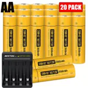BESTON Rechargeable AA Lithium ion Li-ion Battery 1.5V 3500 mWh USB Charger lot