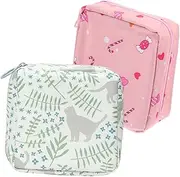 IWOWHERO 2Pcs Cute Period Pad Pouches Reusable Sanitary Napkin Storage Holders for Daily Use Stylish Tampon Holders for Travel for Feminine Hygiene and Item Storage