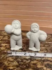 Basket Ball Snow Baby ceramic bisque ready to paint u paint department56 like