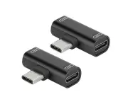 2Pcs Typec Converter Splitter Dual 2 In 1 To Headphone Usb Audio Charger Adapter Black(Black )
