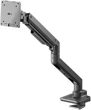 Goobay Curved XL Monitor Mount (17-49 Inch) - Heavy-Duty Black Arm for Gaming, Ultrawide & Curved Monitors, 20kg Capacity, Gas Spring Mechanism, Space-Saving Design with Cable Management