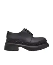 Valentino Garavani M-Way Rockstud Round Toe Derby Shoes 39.5,40.5,40,42.5 black