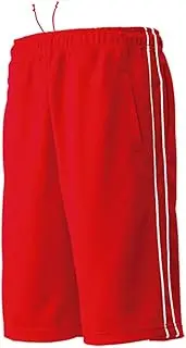 [Wundou] P2080-11 Piping Training Half Pants, Sweat Absorbent, Quick Drying, Jersey, Red