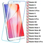 XIAOMI 適用於小米 REDMI 5 PLUS 6A 5A 4X S2 鋼化屏幕保護膜 REDMI NOTE 4 4