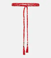 [Alanui] Alanui Braided cotton belt One Size red