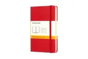 Moleskine Pocket Ruled Hardcover Notebook Scarlet Red